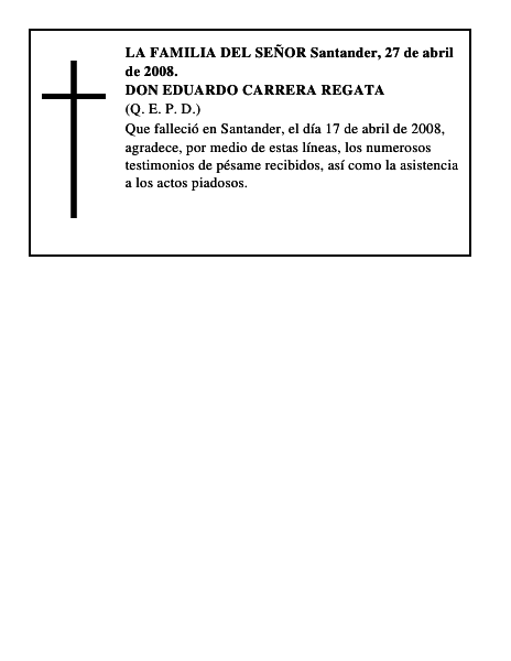 DON EDUARDO CARRERA REGATA