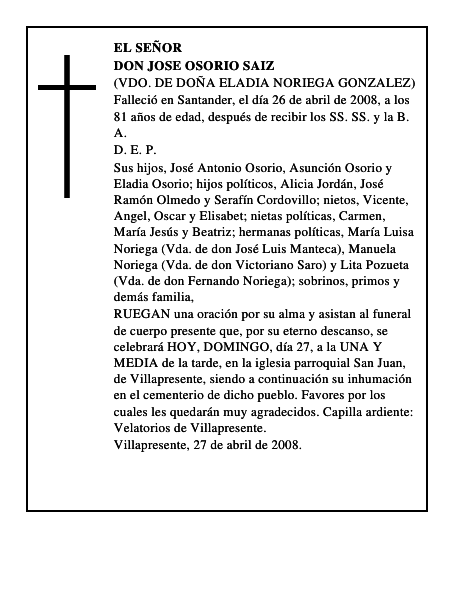 DON JOSE OSORIO SAIZ