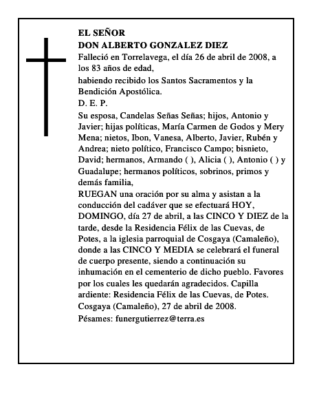 DON ALBERTO GONZALEZ DIEZ