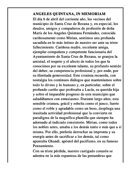 Angeles Quintana, in memoriam