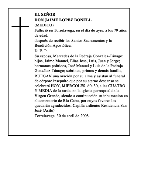 DON JAIME LOPEZ BONELL
