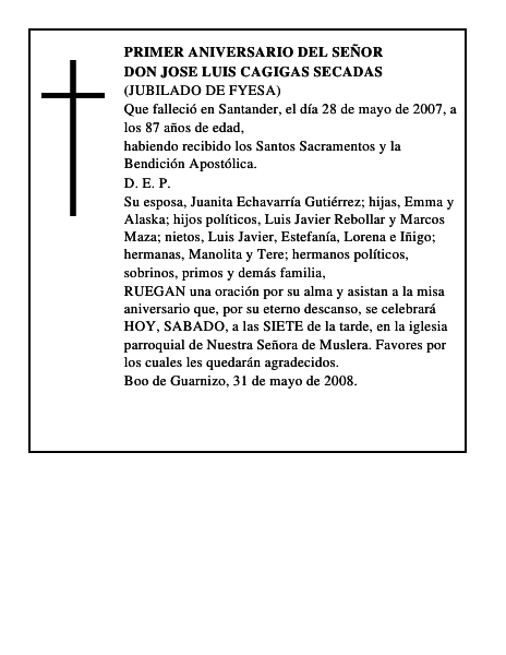 DON JOSE LUIS CAGIGAS SECADAS