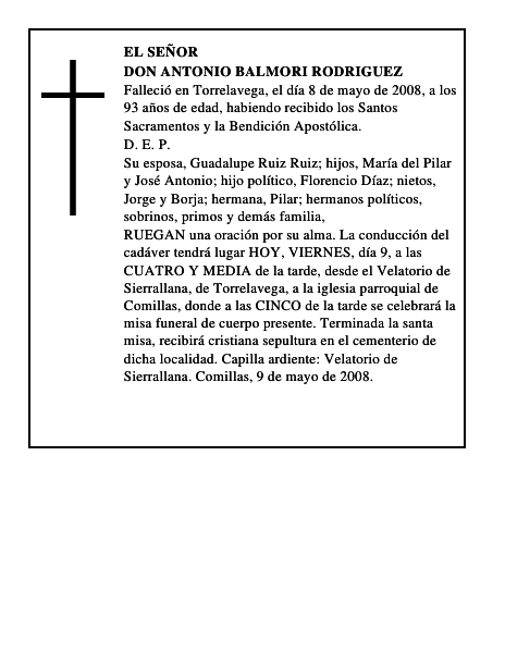 DON ANTONIO BALMORI RODRIGUEZ