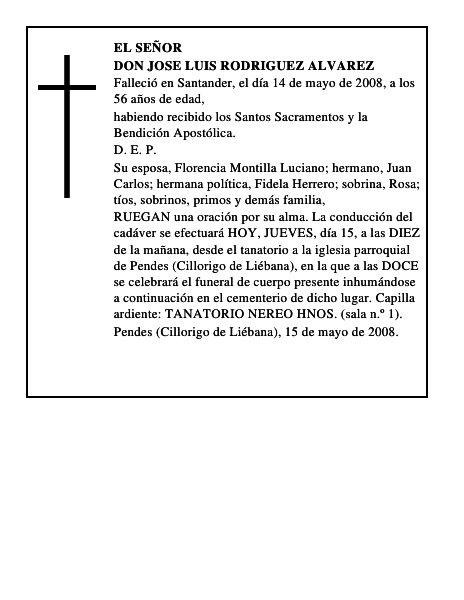DON JOSE LUIS RODRIGUEZ ALVAREZ