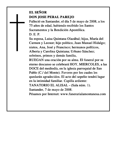 DON JOSE PERAL PAREJO