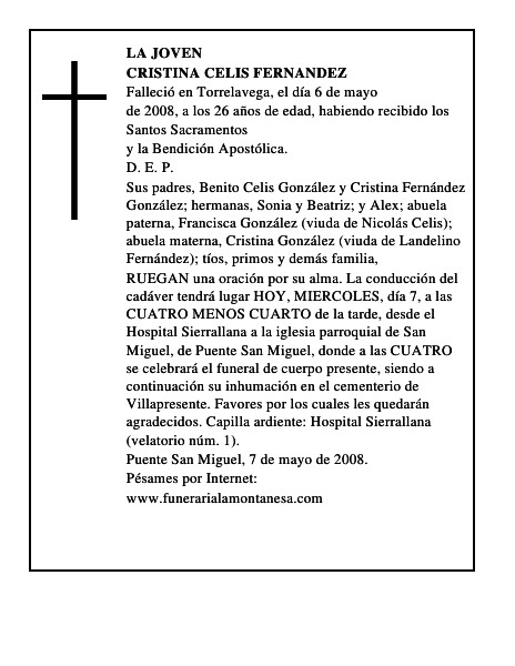 CRISTINA CELIS FERNANDEZ