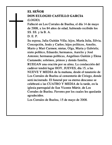 DON EULOGIO CASTILLO GARCIA