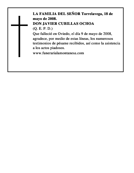 DON JAVIER CUBILLAS OCHOA
