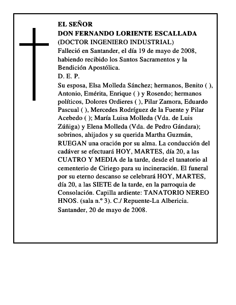 DON FERNANDO LORIENTE ESCALLADA