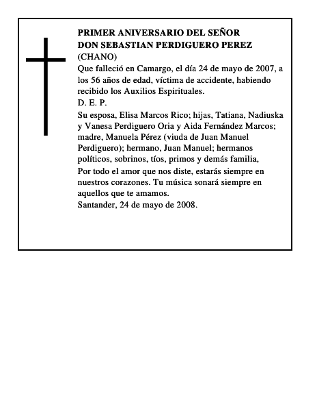 DON SEBASTIAN PERDIGUERO PEREZ
