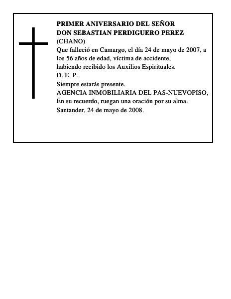 DON SEBASTIAN PERDIGUERO PEREZ