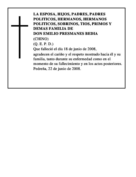 DON EMILIO PRESMANES BEDIA