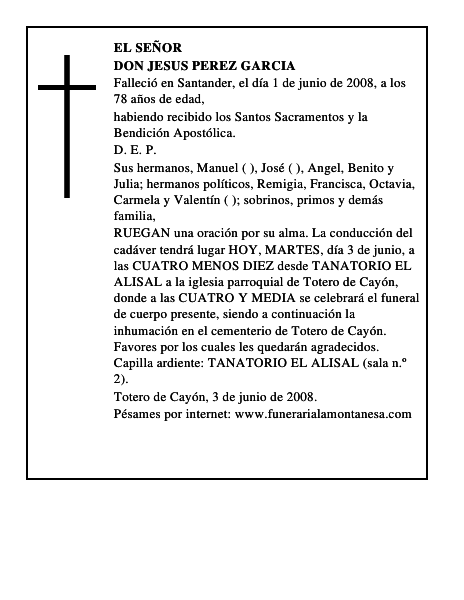 DON JESUS PEREZ GARCIA