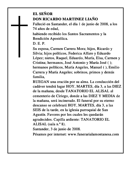 DON RICARDO MARTINEZ LIAÑO