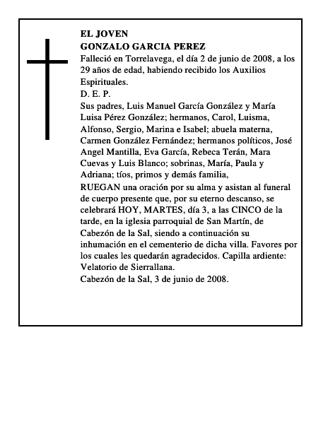 GONZALO GARCIA PEREZ