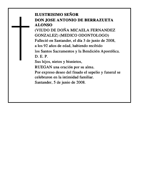 DON JOSE ANTONIO DE BERRAZUETA ALONSO