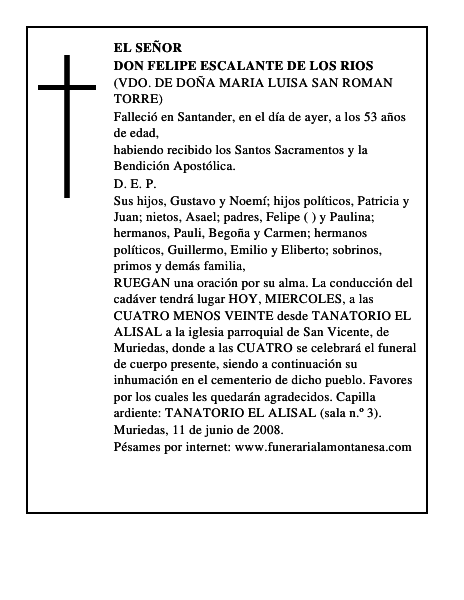 DON FELIPE ESCALANTE DE LOS RIOS