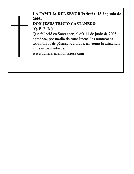 DON JESUS TRICIO CASTANEDO