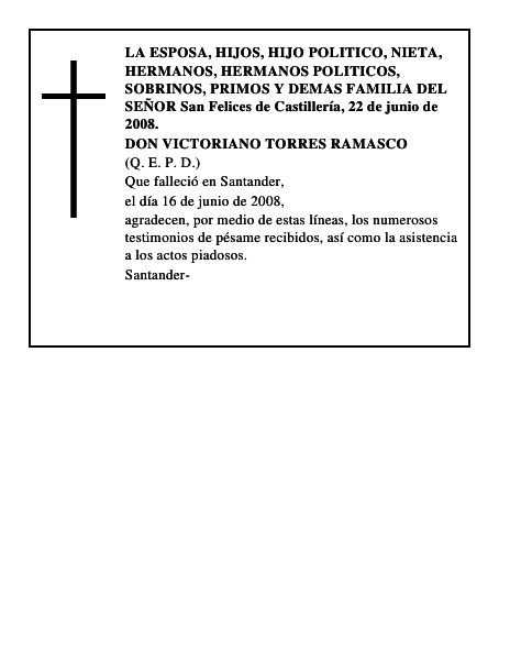 DON VICTORIANO TORRES RAMASCO
