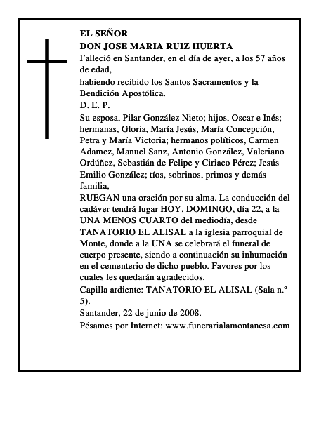 DON JOSE MARIA RUIZ HUERTA