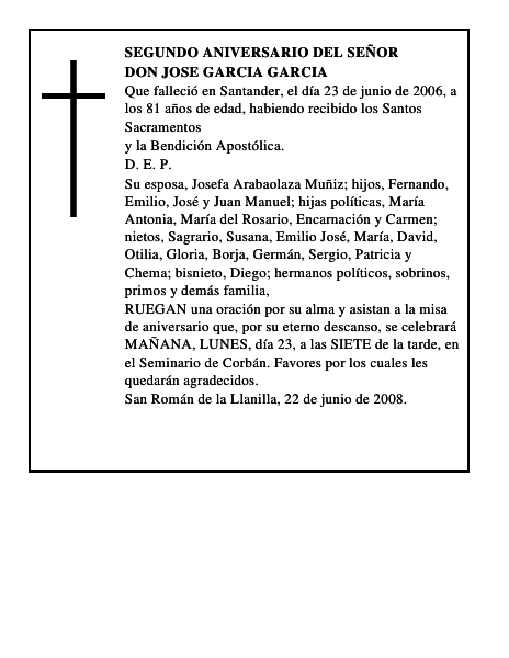 DON JOSE GARCIA GARCIA
