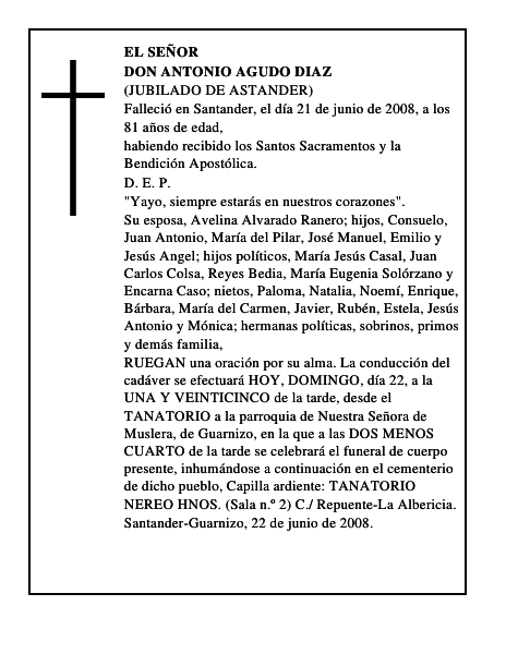 DON ANTONIO AGUDO DIAZ