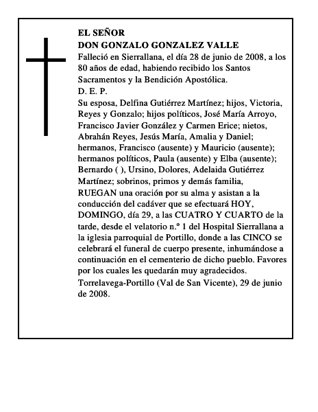 DON GONZALO GONZALEZ VALLE