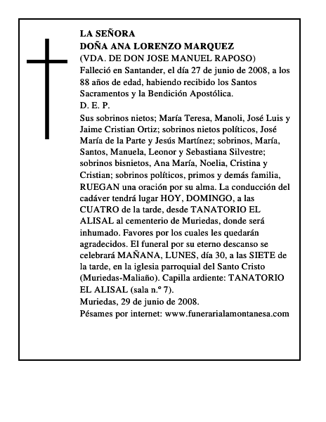 DOÑA ANA LORENZO MARQUEZ