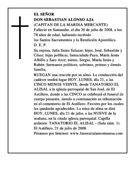 DON SEBASTIAN ALONSO AJA