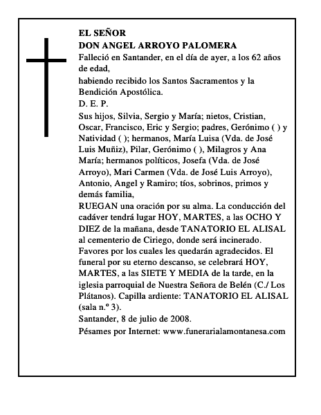 DON ANGEL ARROYO PALOMERA