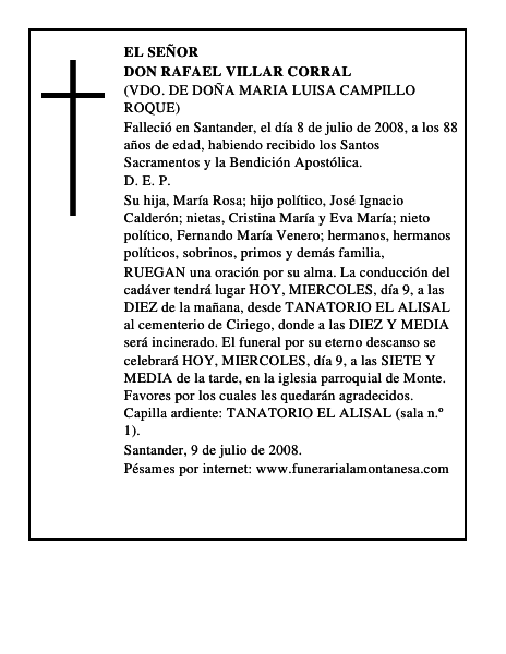 DON RAFAEL VILLAR CORRAL