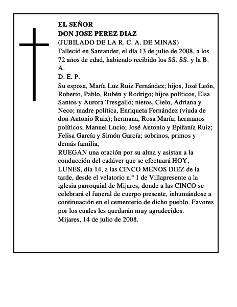 DON JOSE PEREZ DIAZ