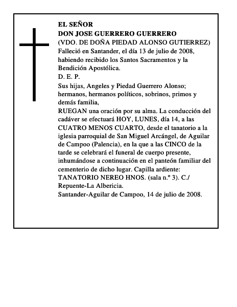 DON JOSE GUERRERO GUERRERO