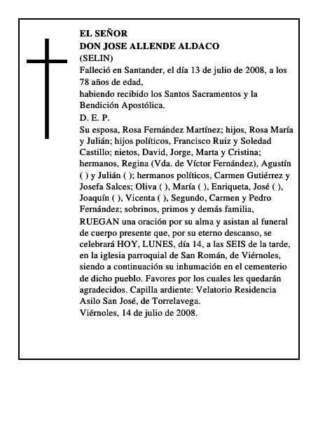 DON JOSE ALLENDE ALDACO