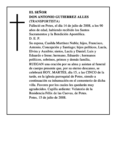 DON ANTONIO GUTIERREZ ALLES