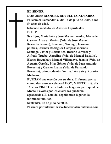 DON JOSE MANUEL REVUELTA ALVAREZ