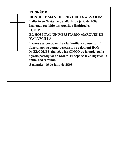 DON JOSE MANUEL REVUELTA ALVAREZ