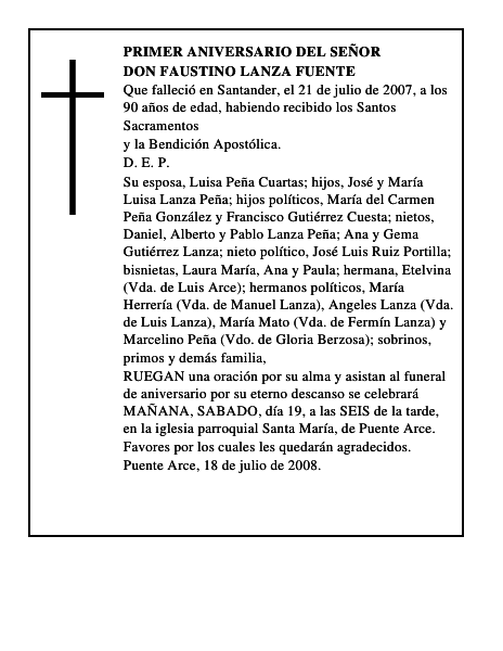 DON FAUSTINO LANZA FUENTE
