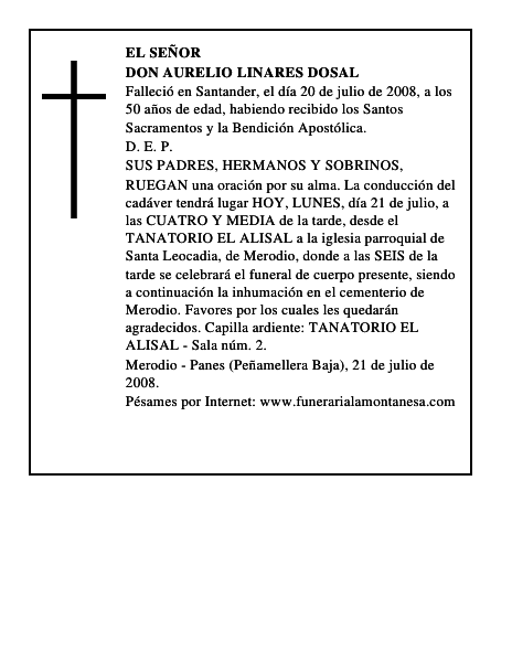 DON AURELIO LINARES DOSAL