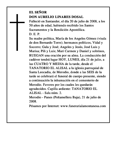 DON AURELIO LINARES DOSAL