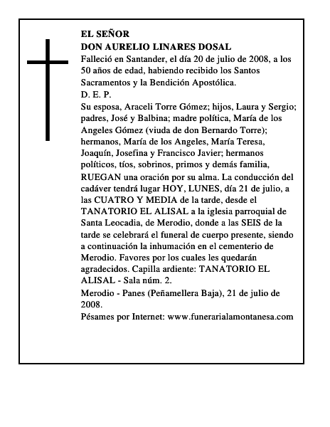 DON AURELIO LINARES DOSAL