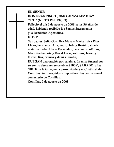 DON FRANCISCO JOSE GONZALEZ DIAZ