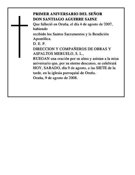 DON SANTIAGO AGUIRRE SAINZ