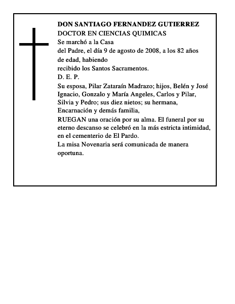 DON SANTIAGO FERNANDEZ GUTIERREZ