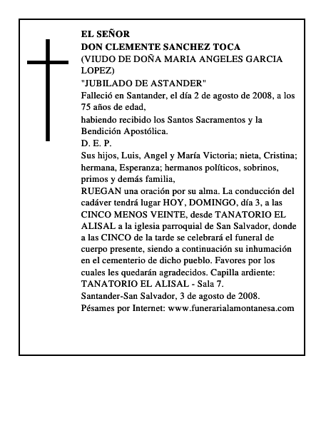 DON CLEMENTE SANCHEZ TOCA