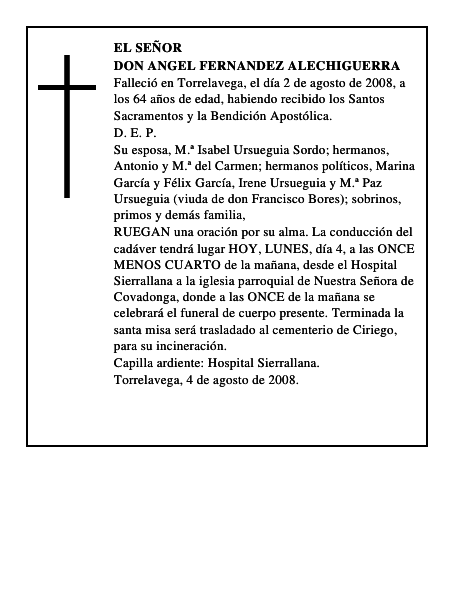 DON ANGEL FERNANDEZ ALECHIGUERRA