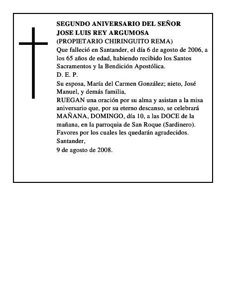 JOSE LUIS REY ARGUMOSA