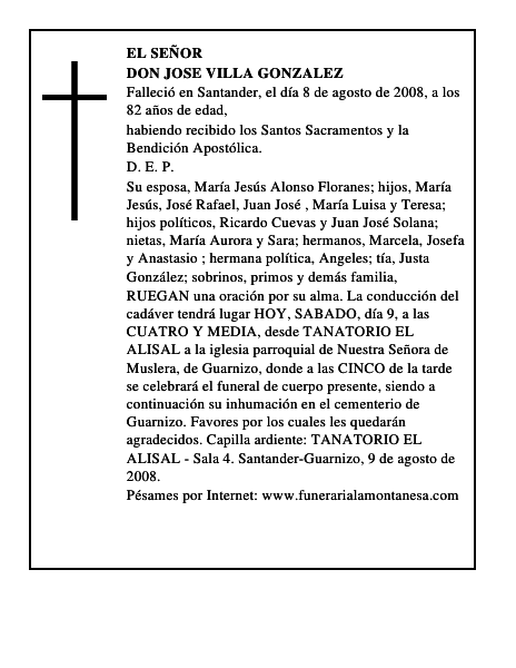 DON JOSE VILLA GONZALEZ