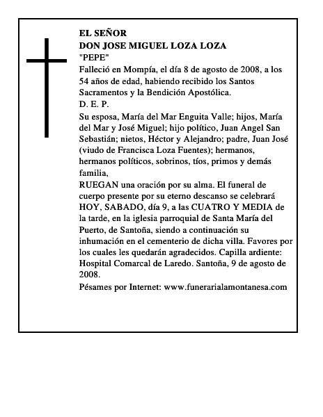 DON JOSE MIGUEL LOZA LOZA