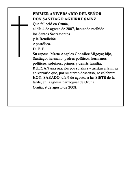 DON SANTIAGO AGUIRRE SAINZ